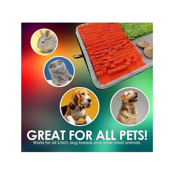 New Dog Interactive Snuffle Mat Mental Stimulation Slow Feeding 20" x 28" - Picture 4 of 7
